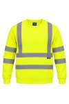 UC813 Hi Vis Crew Neck Sweatshirt Yellow colour image